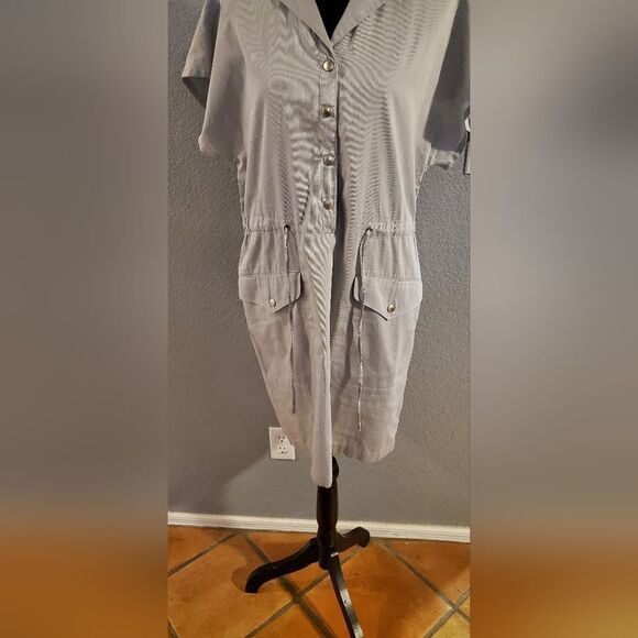 Rag & Bone Gray Shirt Mini Dress Two Pockets Women’s Size 4 - Picture 6 of 15
